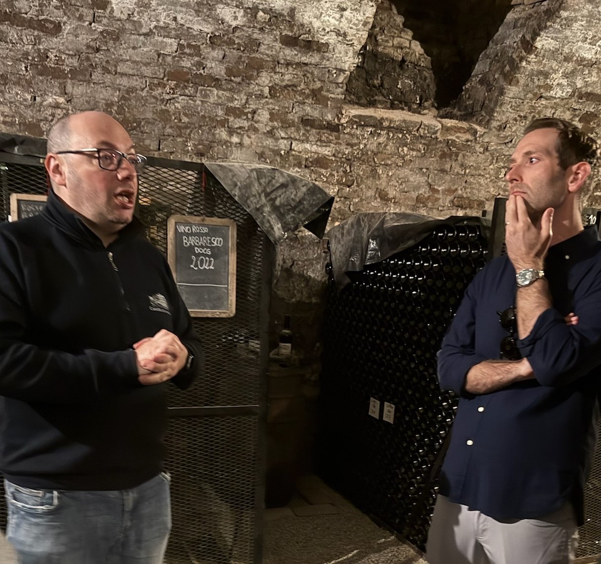 Tasting in the cellar with a producer