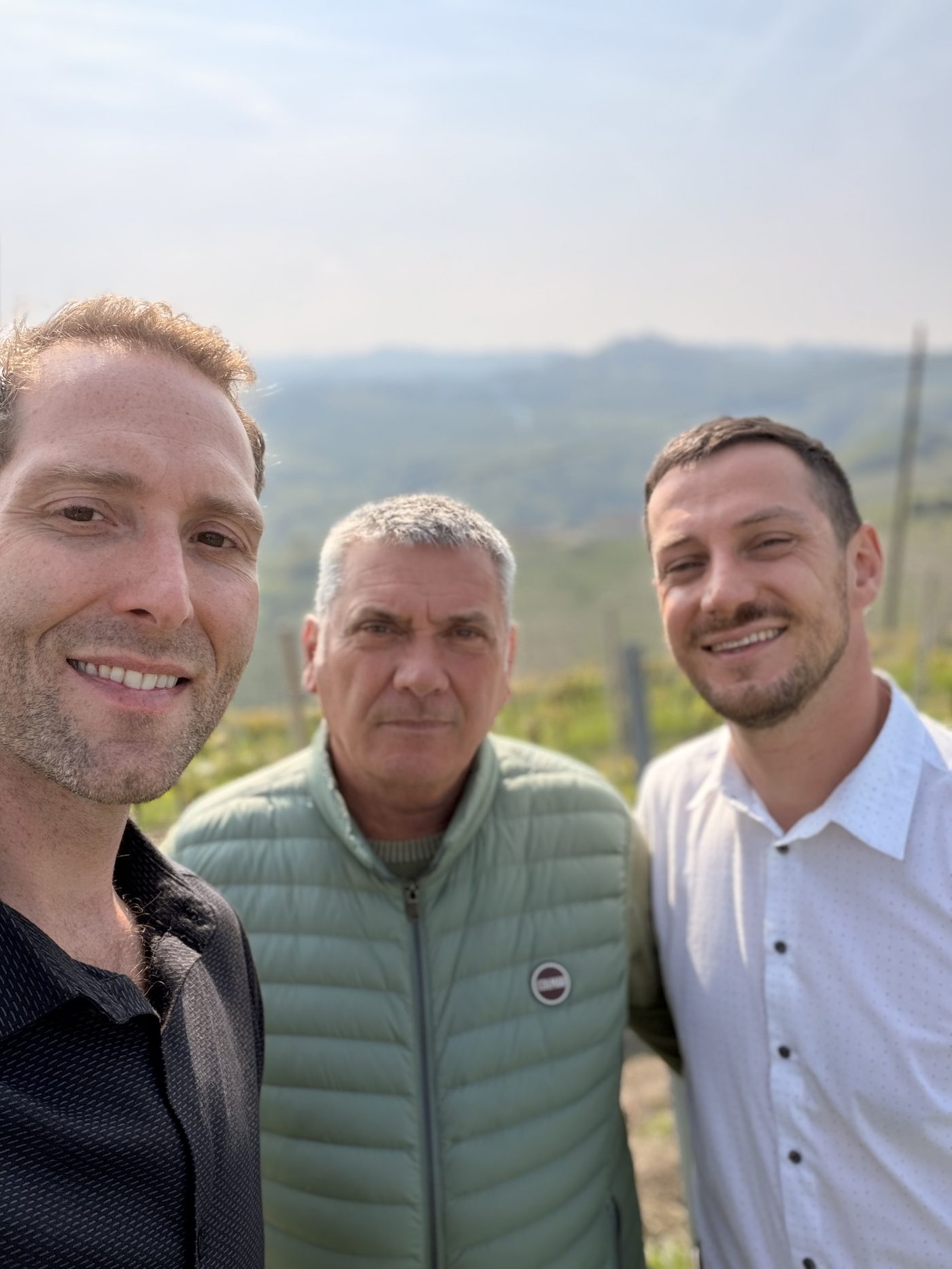 In the vineyards with our growers in the Langhe